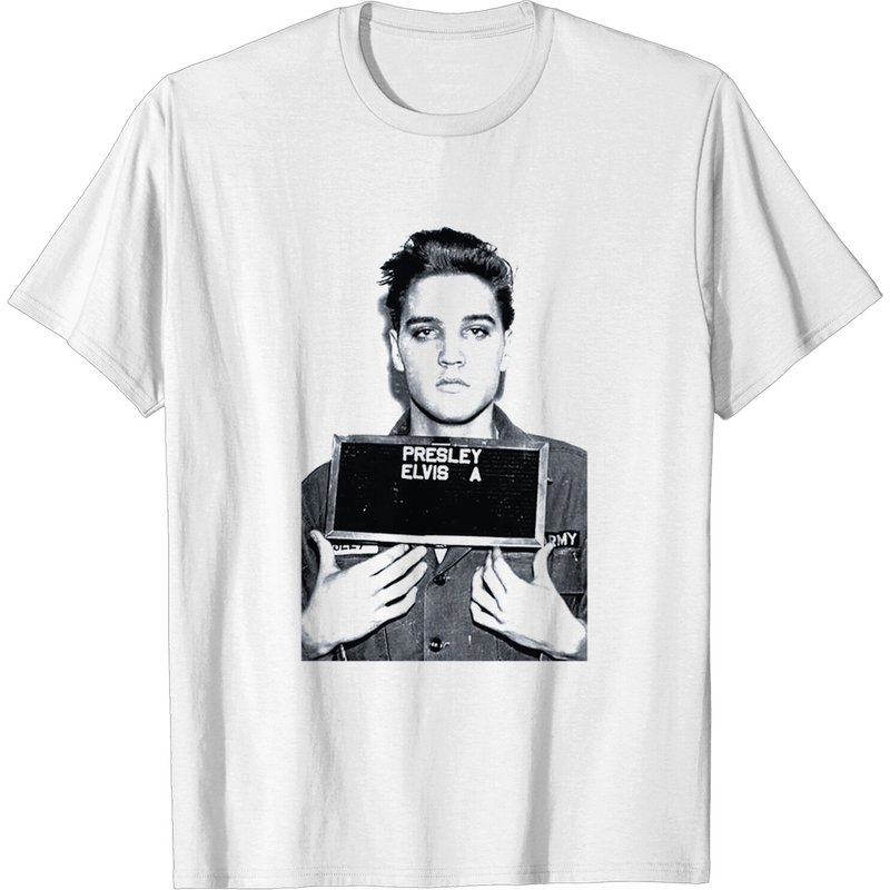 T-shirt unisexe adulte Elvis Presley Mugshot — T-shirts pour hommes