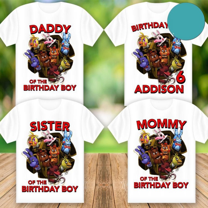 T-shirt d'anniversaire assorti pour la famille Five Nights At Freddy's pour hommes — T-shirts pour hommes