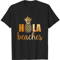 T-shirts Hubery Casual Hola Beaches pour Hommes - Noir