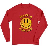 T-shirt à manches longues Have A Nice Day Distressed pour unisexe