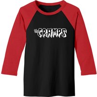 T-shirt de baseball unisexe The Cramps : Logo en noir/rouge — T-shirts pour hommes