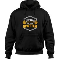T-shirt de Workout Jésus Jésus est mon Spotter Hoodie de Gym Chrétien — Sweats à capuche pour hommes