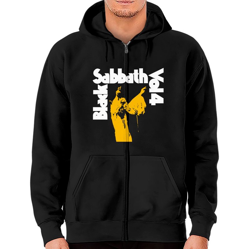 Black Sabbath Vol. 4 Vintage Coal Zip Hoodie