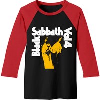 Black Sabbath Vol. 4 Vintage Coal Baseball Tee for Men — Mens T Shirts