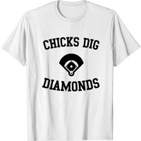 T-shirt de baseball Chicks Dig Diamonds pour hommes