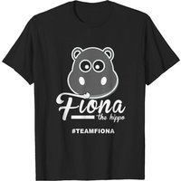 T-shirt pour hommes Fiona The Hippo en noir — T-shirts pour hommes