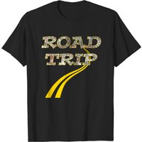 T-shirt Road Trip Lignes Jaunes pour Hommes — T-shirts pour hommes