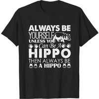 Always Be A Hippo Men's T-Shirt in Black — Mens T Shirts