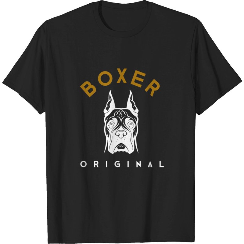 T-shirt Dog Boxer pour hommes - Noir — T-shirts pour hommes