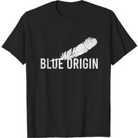 T-shirt Vintage Blue Origin pour hommes en noir — T-shirts pour hommes