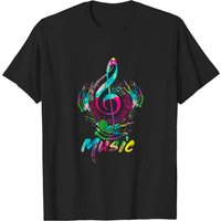 T-shirt Funky Coloré Clef de Sol pour Hommes — T-shirts pour hommes