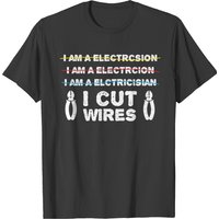T-shirt Électricien I Cut Wires pour hommes — T-shirts pour hommes