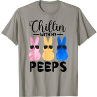 T-shirt drôle Chillin With My Peeps Bunny de Pâques pour hommes — T-shirts pour hommes