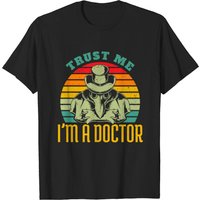 Trust Me I'm A Doctor Gothic Pestdokto T-shirt Vintage pour Hommes — T-shirts pour hommes