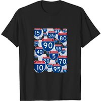 T-shirt Interstates Highway Signs pour hommes — T-shirts pour hommes