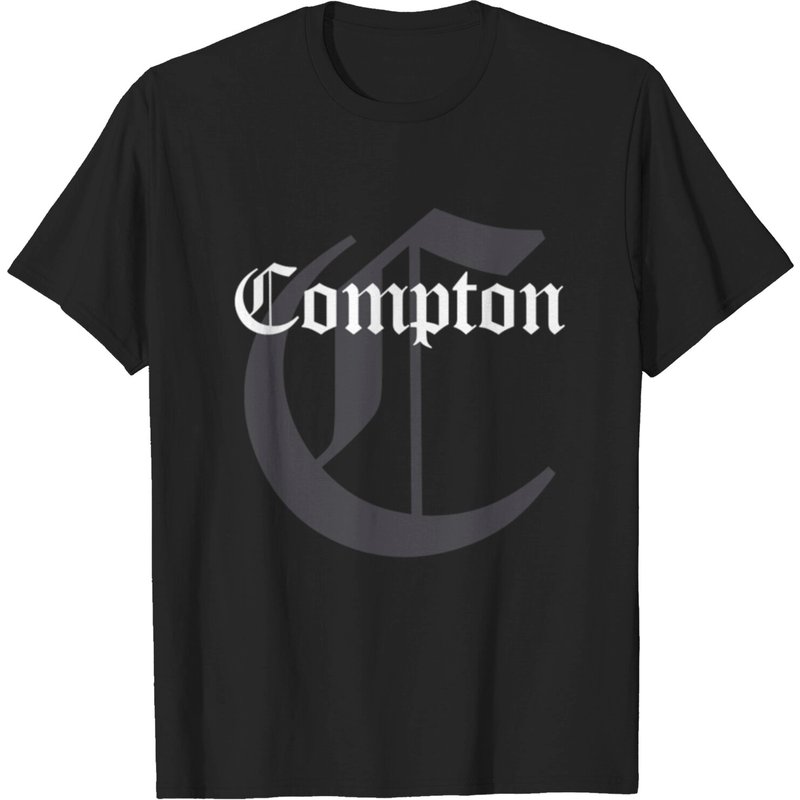 Compton Old English T-Shirt for Men in Black — Mens T Shirts