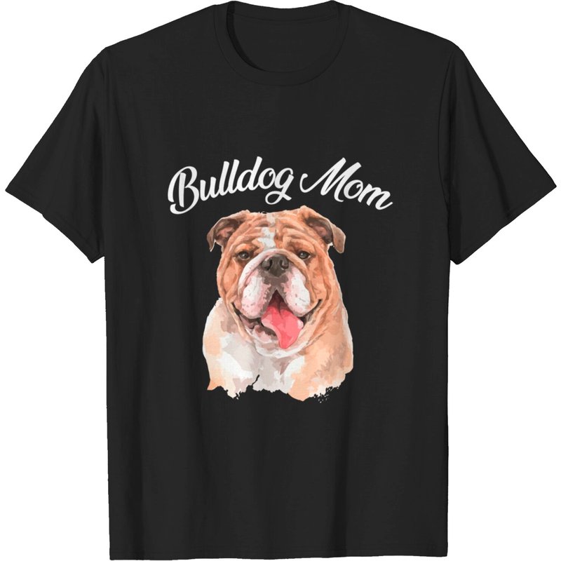 English Bulldog T-Shirt for Men in Black — Mens T Shirts