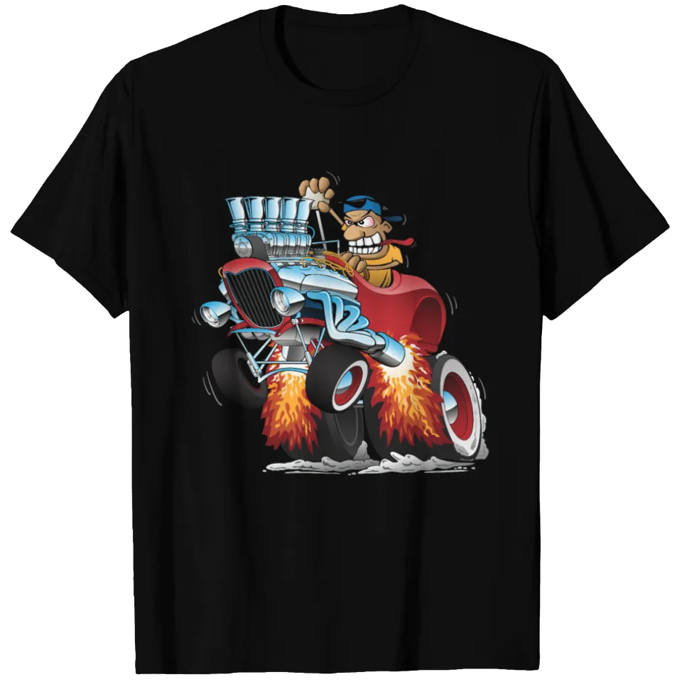 American Hot Rod Car Race T-Shirt for Men