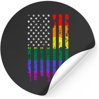Distressed Rainbow Flag Sticker - Gay Pride