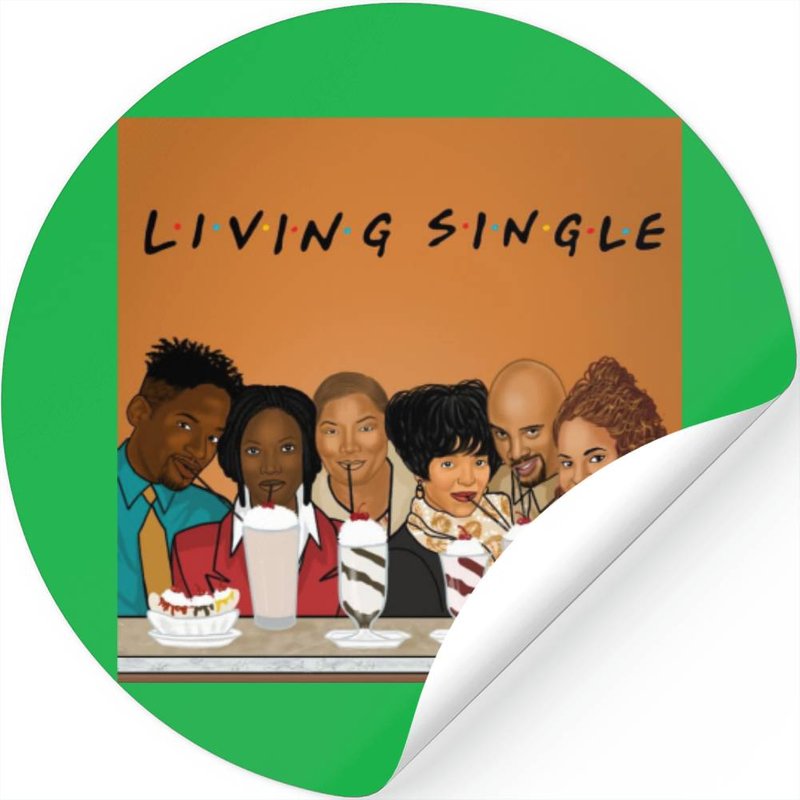 Living Single Sticker - Classic Square Style — Stickers & Decals