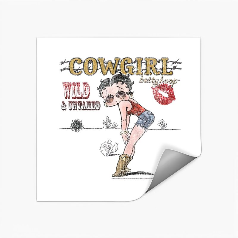 Autocollant adulte Betty Boop Cartoon Ghetto Cowgirl — Autocollants et stickers