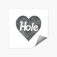 Hole Rock Band Black Heart Logo Sticker — Stickers & Decals