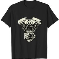 T-shirt Engine pour hommes en noir