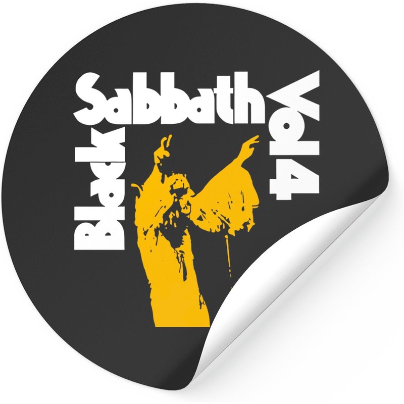 Black Sabbath Vol. 4 Vintage Coal Sticker — Stickers & Decals