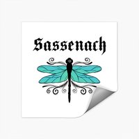 Autocollant Sassenach Dragonfly Outlander Amber Blue — Autocollants et stickers