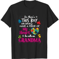 T-shirt de sensibilisation Autism Grandma Piece Of My Heart pour hommes — T-shirts pour hommes