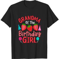 Grandma Birthday Strawberries Grandmother T-Shirt for Men