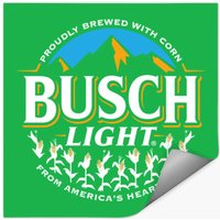 Busch Light Beer Corn Circle Logo Sticker — Stickers & Decals