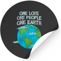 Vintage One Love One People Planet Climate Change Sticker — Stickers & Decals