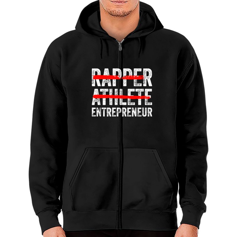 Hoodie zippé Business Rapper Athlète Entrepreneur — Sweats à capuche pour hommes