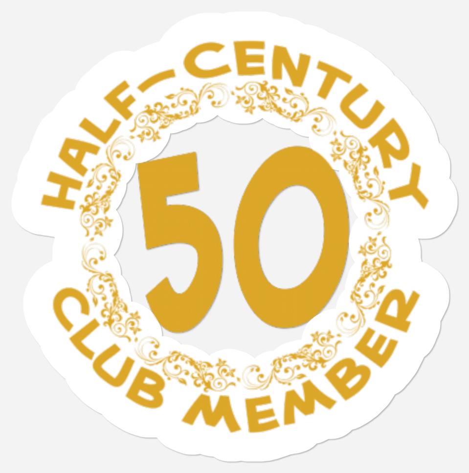 Autocollants d'anniversaire de 50 ans, Club du demi-siècle — Autocollants et stickers