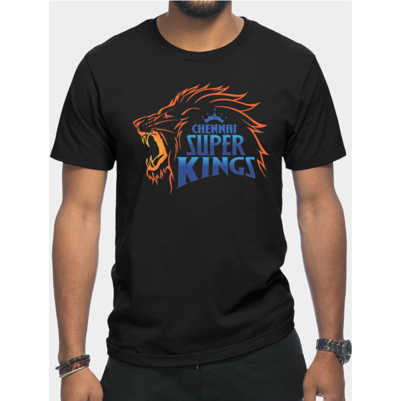 Chennai Super Kings Men's T-Shirt - Black — Mens T Shirts
