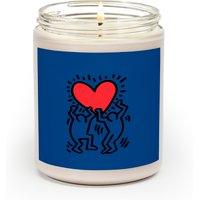 Keith Haring Scented Candle Men Holding Heart Icon, Street Art