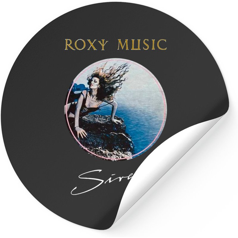 Roxy Music Unisex Stickers: Siren Square Style — Stickers & Decals