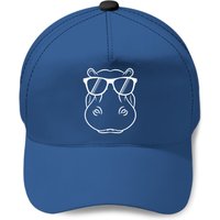 Casquette de baseball Hippopotamus Sunglass en bleu royal — Casquette de baseball