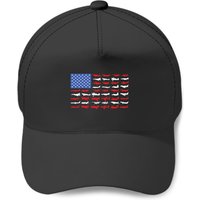 Pilot Airplane American Flag Aviation Baseball Cap