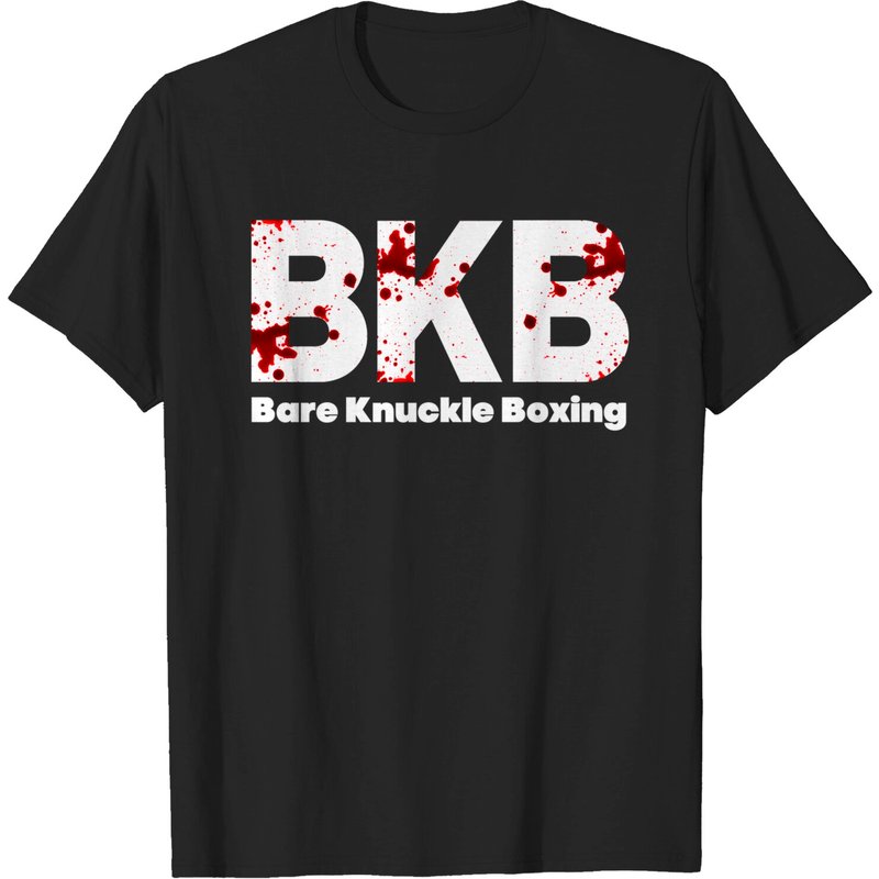 T-shirts BKB Bare Knuckle Boxing avec motif éclaboussures de sang pour hommes — T-shirts pour hommes