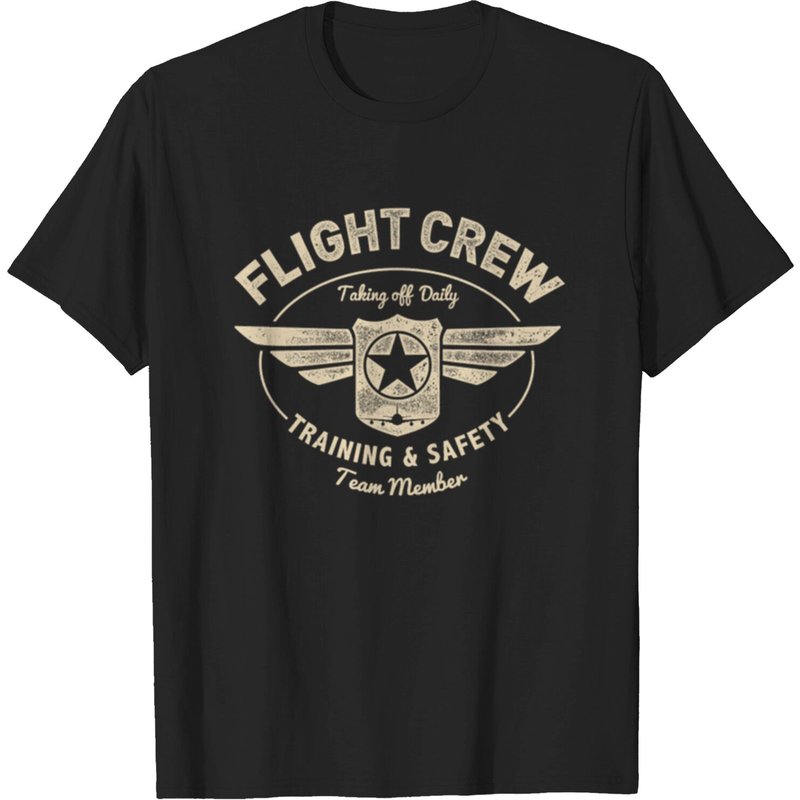 T-shirt Flight Crew pour hommes - Noir — T-shirts pour hommes