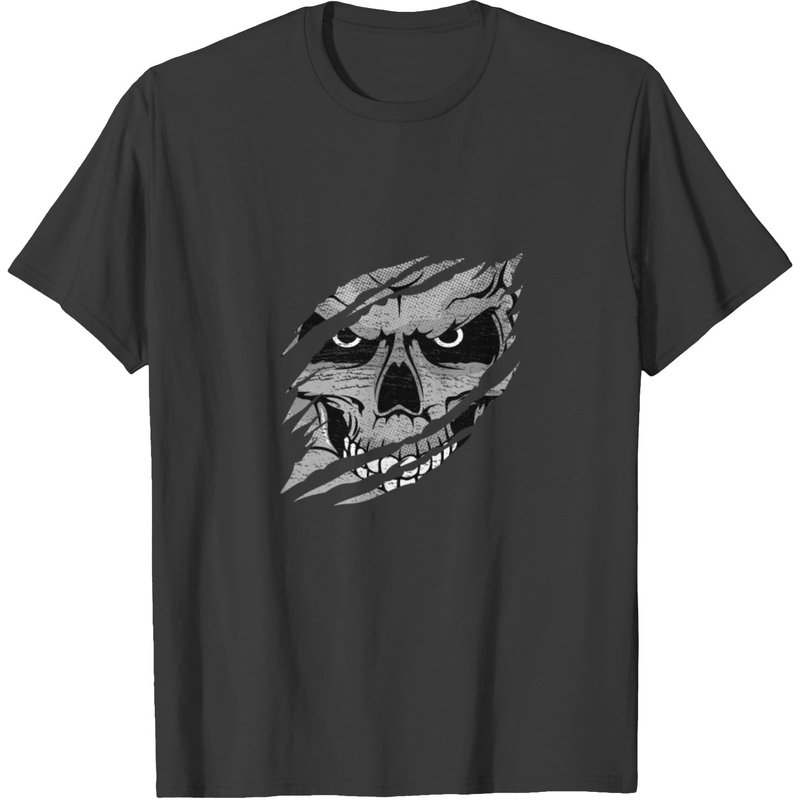 T-shirt Design Crâne Déchiré pour Hommes — T-shirts pour hommes