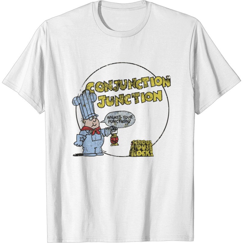 T-shirt pour hommes Schoolhouse Rock Conjunction Junction