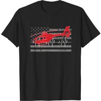 T-shirt American Flag Flight Medic Heartbeat pour hommes