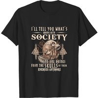 T-shirt Society Vikings Vegvisir pour hommes - Noir — T-shirts pour hommes