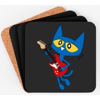 Pete The Cat Coasters with Cork Bottoms