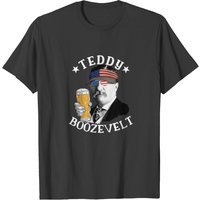 T-shirt Teddy Boozevelt Président Roosevelt Buvant de la Bière pour Hommes — T-shirts pour hommes