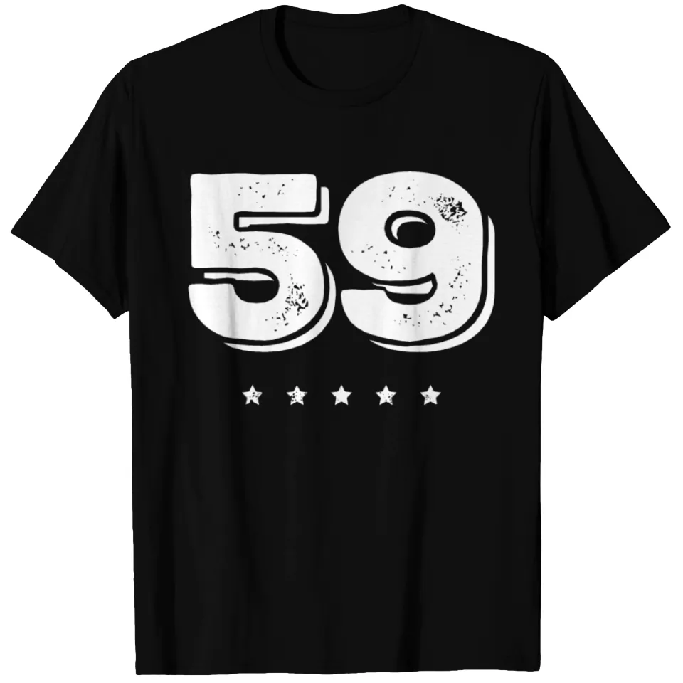 T-shirt Jersey Numéro 59 pour Hommes en Noir — T-shirts pour hommes