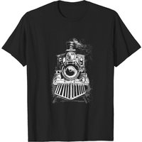 Vintage Locomotive Steam Engine Railroad Trains T-Shirt for Men